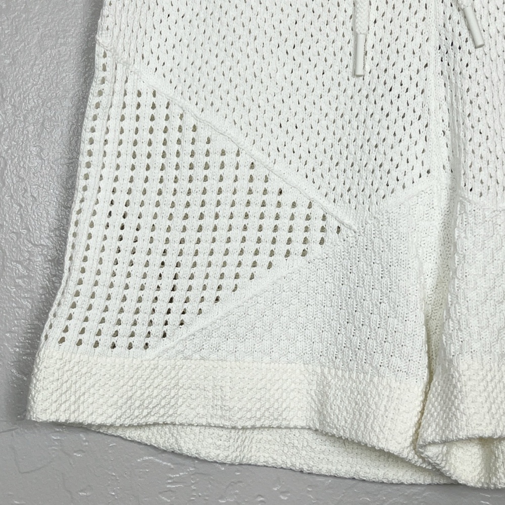 ZIMMERMANN Women’s Size 2/ US 8 White Raie Mesh Crochet-Knit Cotton Shorts - Picture 5 of 15